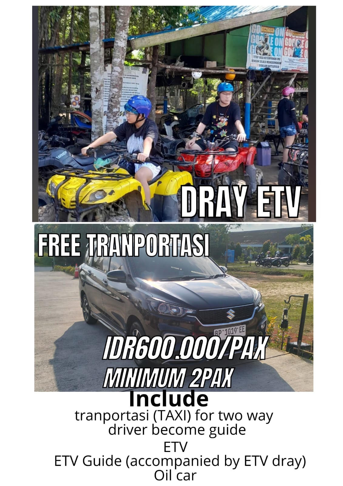 Image PAKET DRAY ETV 45 MINUTE - CAN BOOKING NOW VIA WHATSAPP +62-823-8598-6151
