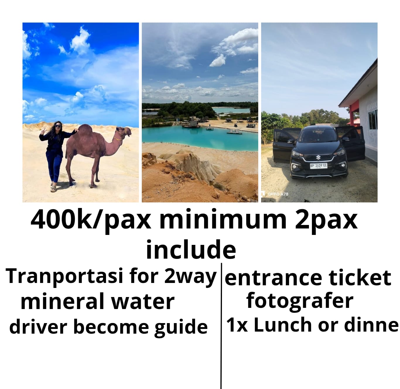 Image PACKAGES FOR 2WAY BLUE LAKE CAN BOOKING NOW VIA WHATSAPP +62-823-8598-6151